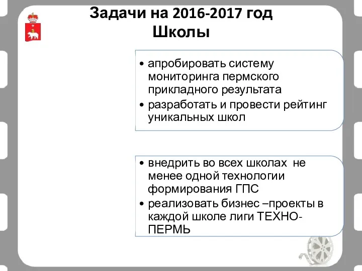Задачи на 2016-2017 год Школы