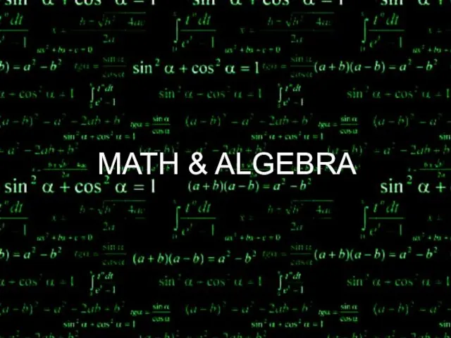 MATH & ALGEBRA