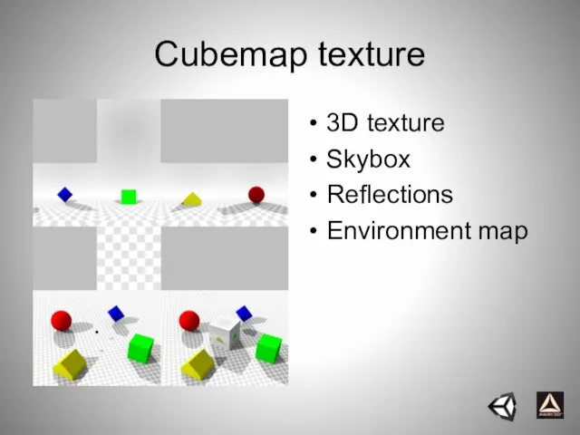 Cubemap texture 3D texture Skybox Reflections Environment map