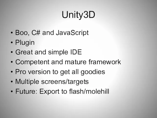 Unity3D Boo, C# and JavaScript Plugin Great and simple IDE