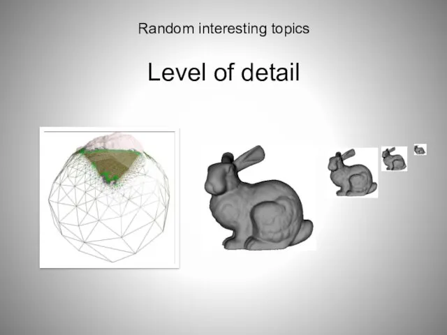 Random interesting topics Level of detail