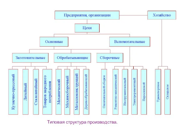 Типовая структура производства.