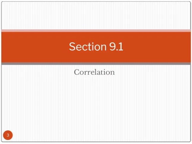 Correlation Section 9.1