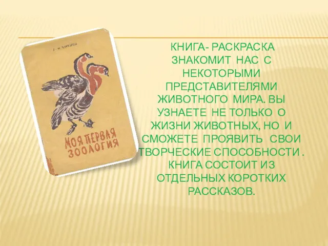 КНИГА- РАСКРАСКА ЗНАКОМИТ НАС С НЕКОТОРЫМИ ПРЕДСТАВИТЕЛЯМИ ЖИВОТНОГО МИРА. ВЫ