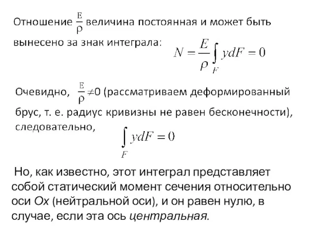 Но, как известно, этот интеграл представляет собой статический момент сечения