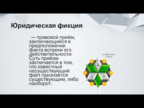 Юридическая фикция — правовой приём, заключающийся в предположении факта вопреки