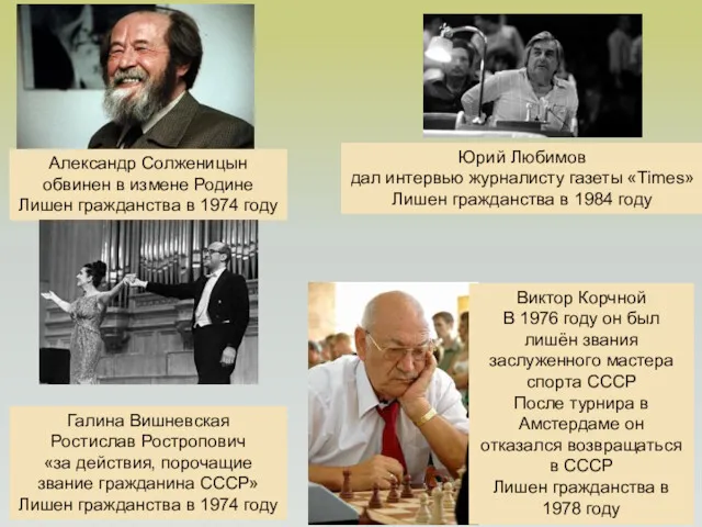 Александр Солженицын обвинен в измене Родине Лишен гражданства в 1974