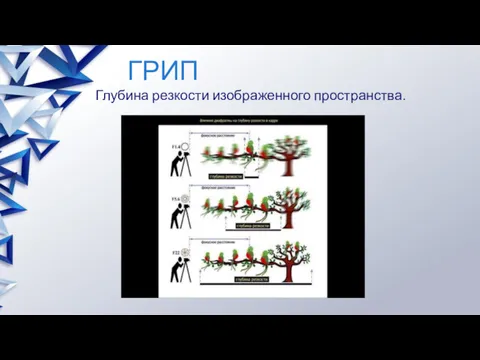 ГРИП Глубина резкости изображенного пространства.