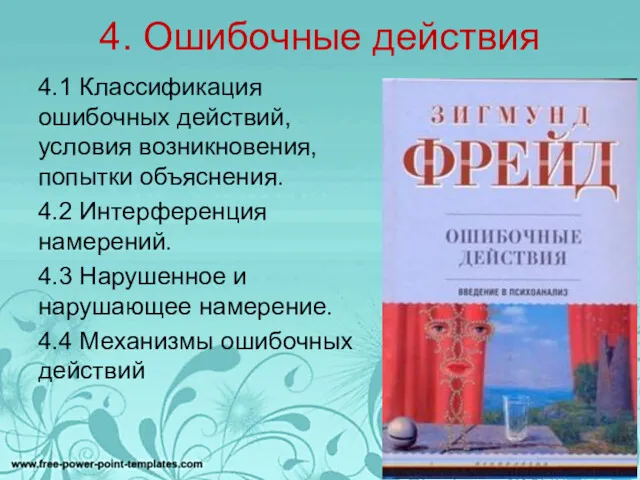 4. Ошибочные действия 4.1 Классификация ошибочных действий, условия возникновения, попытки