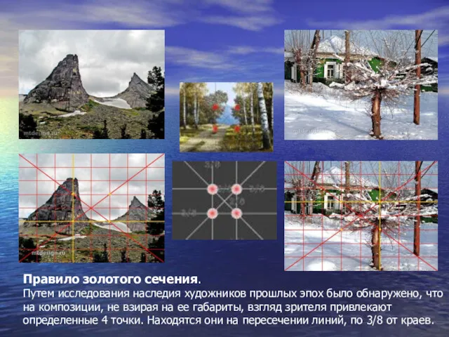 Правило золотого сечения. Путем исследования наследия художников прошлых эпох было