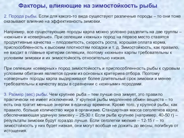 2. Порода рыбы. Если для какого-то вида существуют различные породы – то они