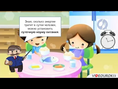 Зная, сколько энергии тратит в сутки человек, можно установить суточную норму питания.