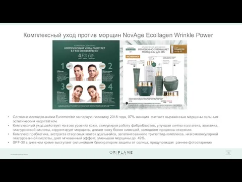 Комплексный уход против морщин NovAge Ecollagen Wrinkle Power Согласно исследованиям