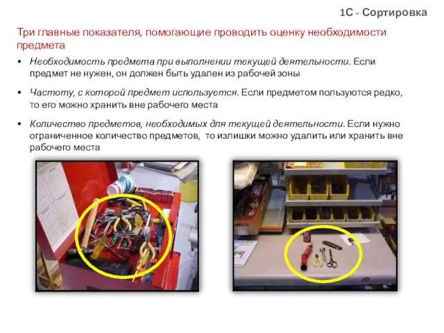 Три главные показателя, помогающие проводить оценку необходимости предмета Необходимость предмета