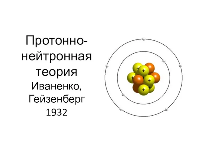 Протонно-нейтронная теория Иваненко, Гейзенберг 1932