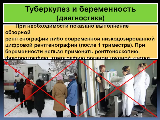 Туберкулез и беременность (диагностика) При необходимости показано выполнение обзорной рентгенографии