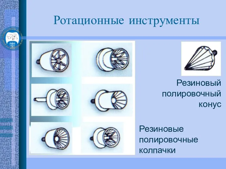 Ротационные инструменты Резиновые полировочные колпачки Резиновый полировочный конус