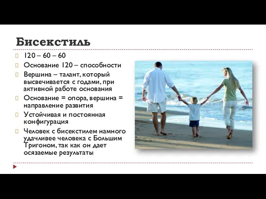 Бисекстиль 120 – 60 – 60 Основание 120 – способности