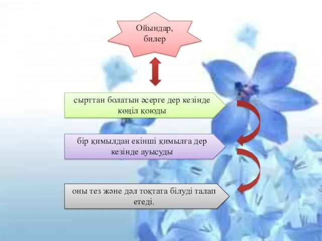 Ойындар, билер сырттан болатын әсерге дер кезінде көңіл қоюды бір