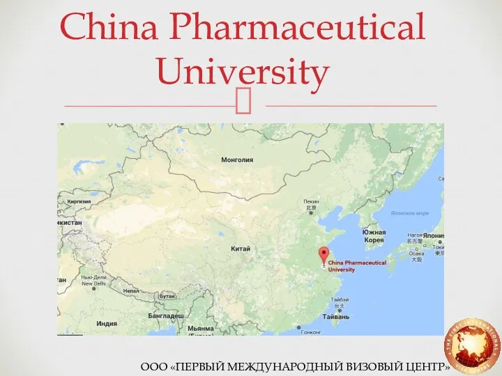 China Pharmaceutical University ООО «ПЕРВЫЙ МЕЖДУНАРОДНЫЙ ВИЗОВЫЙ ЦЕНТР»