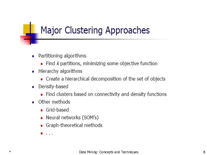 * Data Mining: Concepts and Techniques