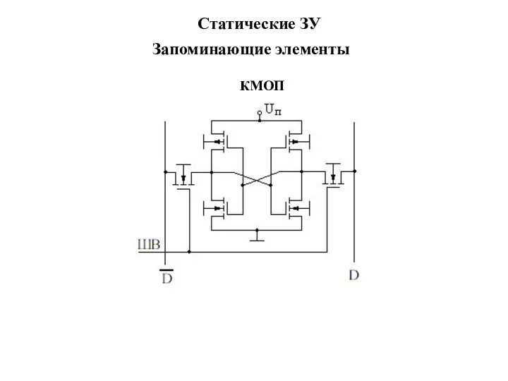 Запоминающие элементы КМОП Статические ЗУ