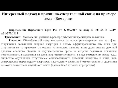 Определение Верховного Суда РФ от 22.05.2017 по делу N 303-ЭС16-19319,