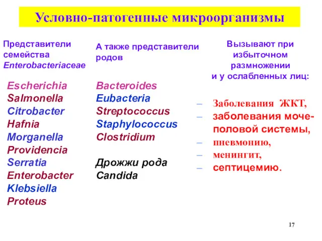 Escherichia Salmonella Citrobacter Hafnia Morganella Providencia Serratia Enterobacter Klebsiella Proteus