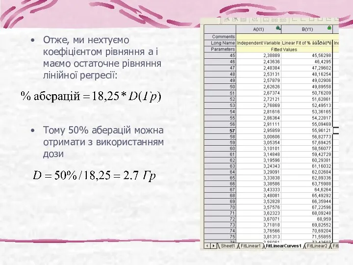 Отже, ми нехтуємо коефіцієнтом рівняння а і маємо остаточне рівняння