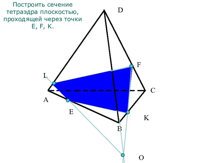 E F L A B C D О Построить сечение