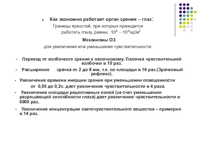 Как экономно работает орган зрения – глаз: Границы яркостей, при