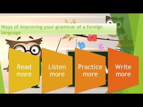 Ways of improving your grammar of a foreign language