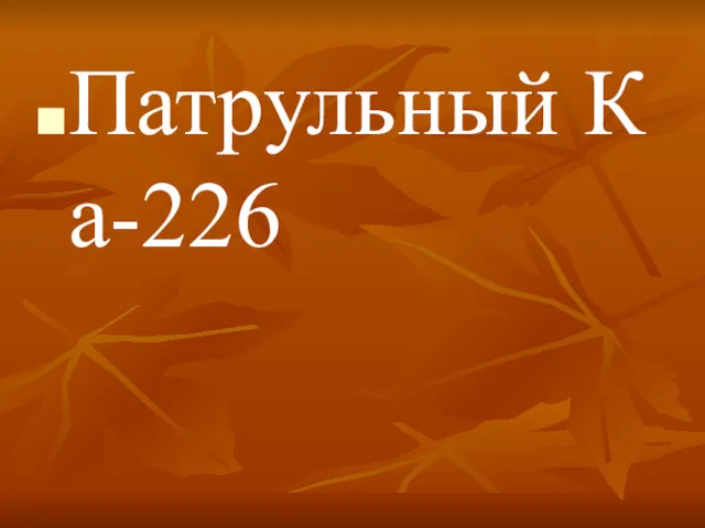 Патрульный Ка-226