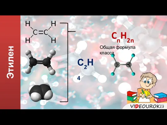 Этилен С2Н4 CnH2n Общая формула класса