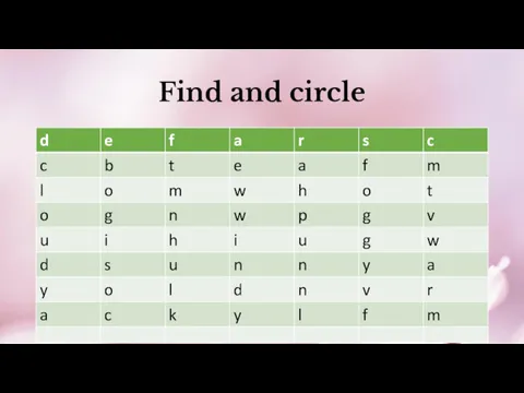 Find and circle