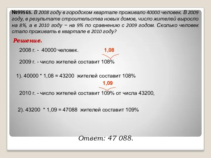 №99565. В 2008 году в городском квартале проживало 40000 человек.