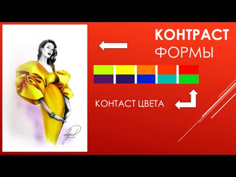 КОНТРАСТ ФОРМЫ КОНТАСТ ЦВЕТА