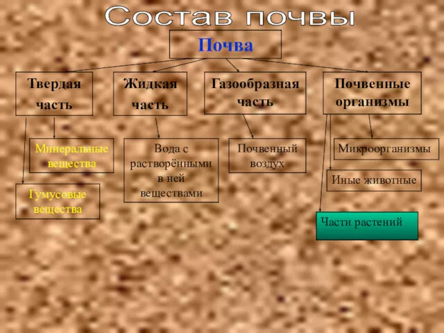 Состав почвы