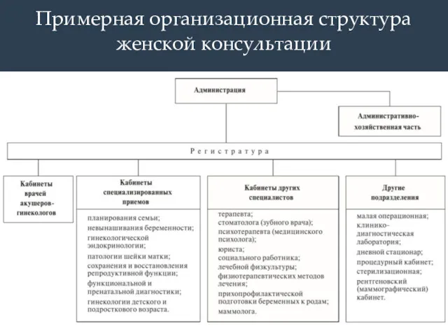 Примерная организационная структура женской консультации