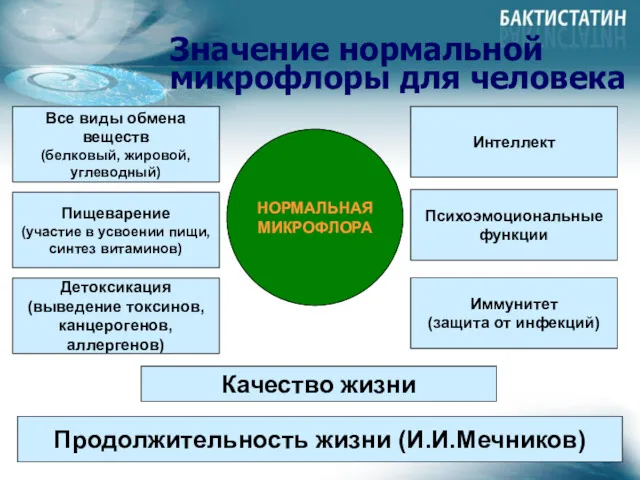 Значение нормальной микрофлоры для человека НОРМАЛЬНАЯ МИКРОФЛОРА Пищеварение (участие в