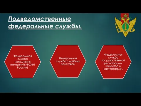 Подведомственные федеральные службы.