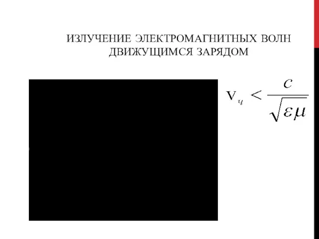 ИЗЛУЧЕНИЕ ЭЛЕКТРОМАГНИТНЫХ ВОЛН ДВИЖУЩИМСЯ ЗАРЯДОМ