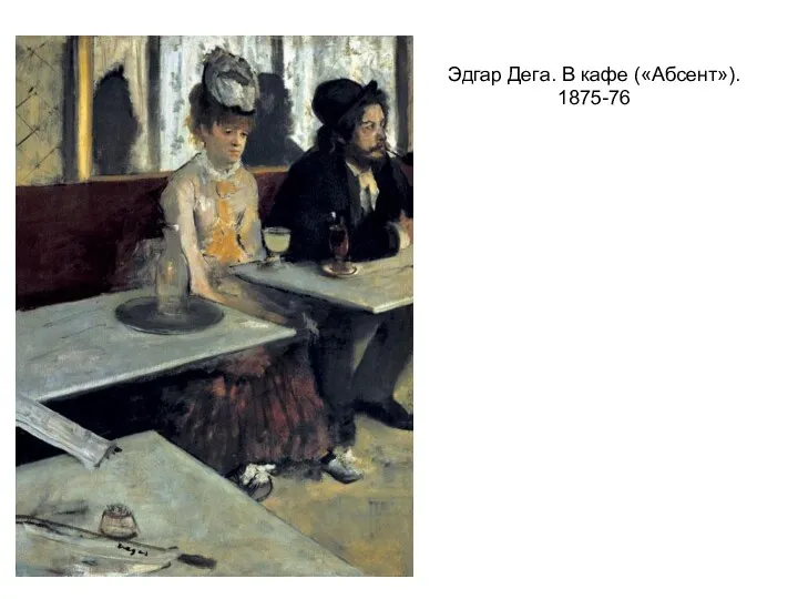 Эдгар Дега. В кафе («Абсент»). 1875-76