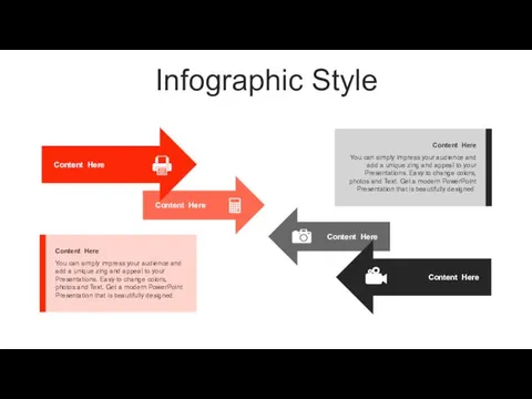 Infographic Style Content Here Content Here Content Here Content Here
