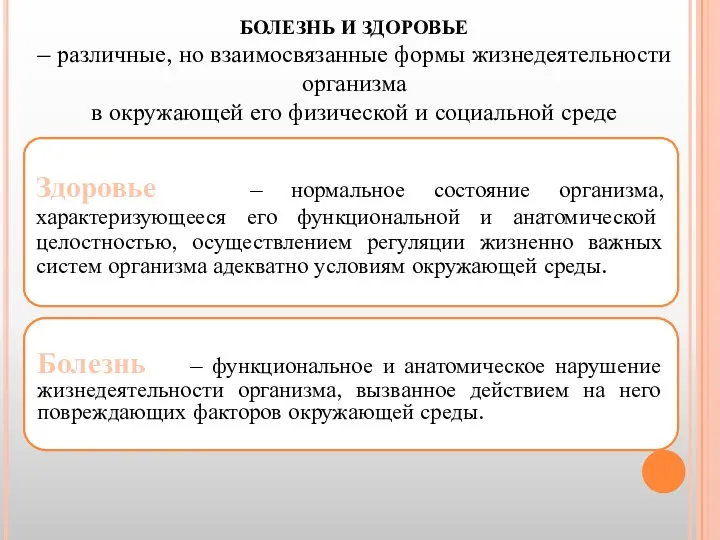 Здоровье – нормальное состояние организма, характеризующееся его функциональной и анатомической