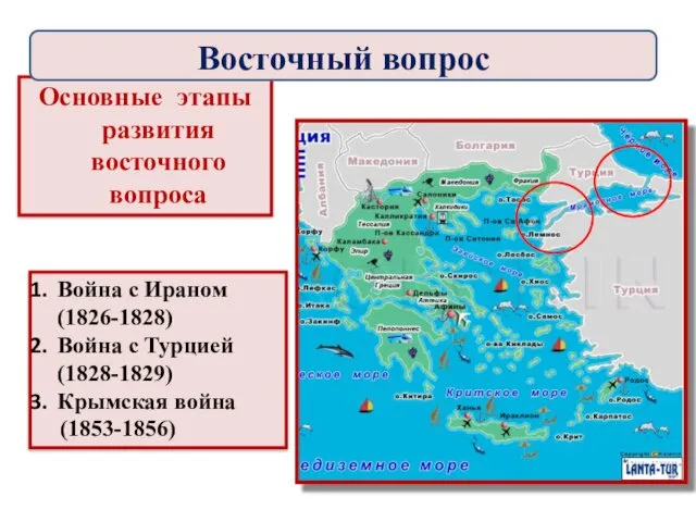 Основные этапы развития восточного вопроса Война с Ираном (1826-1828) Война