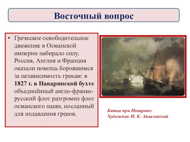 Греческое освободительное движение в Османской империи набирало силу. Россия, Англия