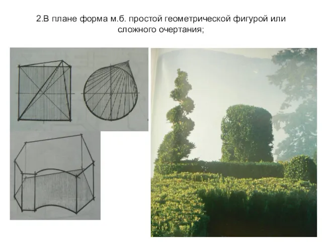 2.В плане форма м.б. простой геометрической фигурой или сложного очертания;