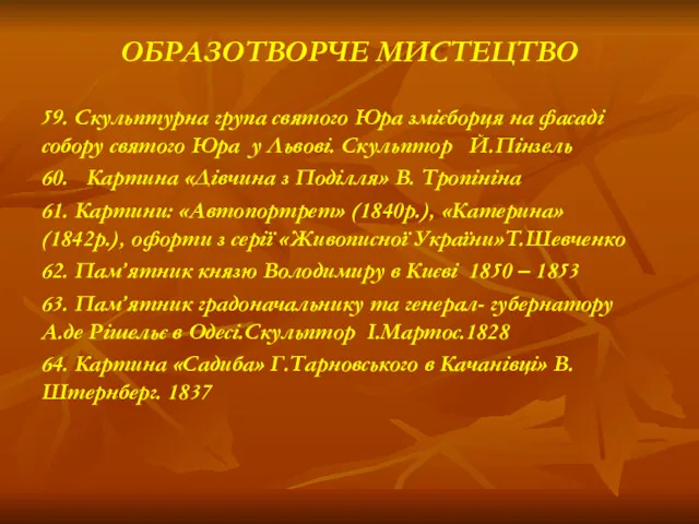 ОБРАЗОТВОРЧЕ МИСТЕЦТВО 59. Скульптурна група святого Юра змієборця на фасаді