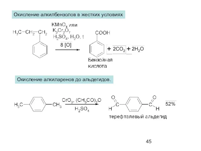 Окисление алкилбензолов в жестких условиях Окисление алкиларенов до альдегидов.